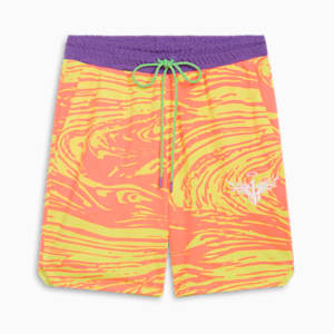 Cheap Jmksport Jordan Outlet x LAMELO BALL Spark All-Over-Print Men's Basketball Shorts, Yellow Burst-AOP, extralarge